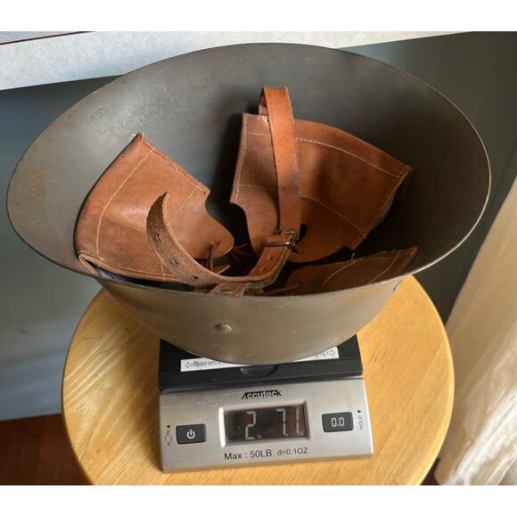 Swedish Helmet M26 Gray Steel Combat Helmet Liner Strap Military Surplus Vintage - Picture 12 of 12